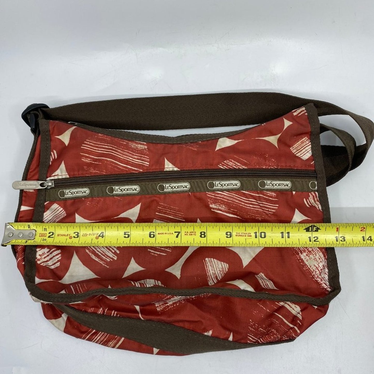 Le Sportsec Red Nylon Crossbody Bag