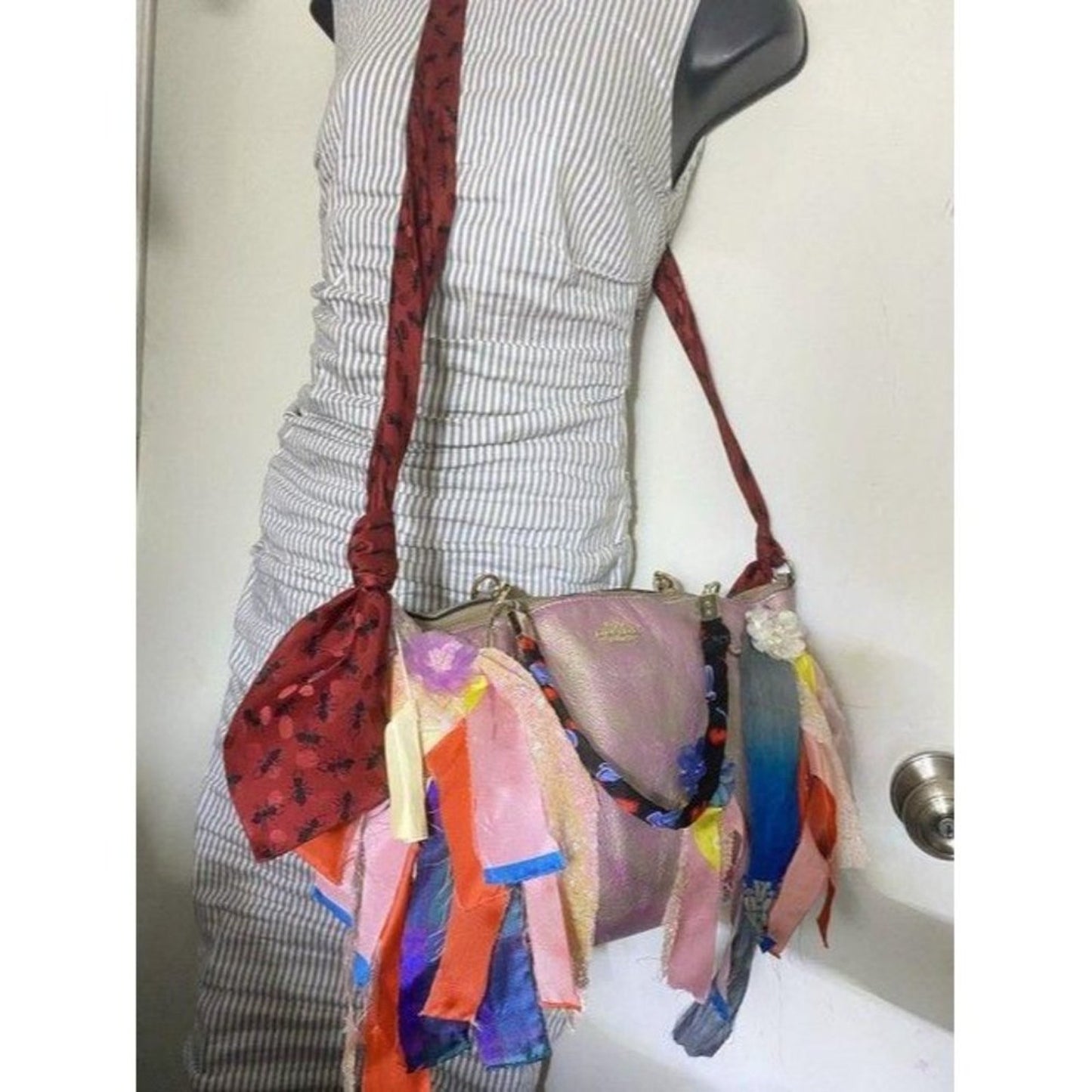Coach shoulder bag w hand shoulder customized by m