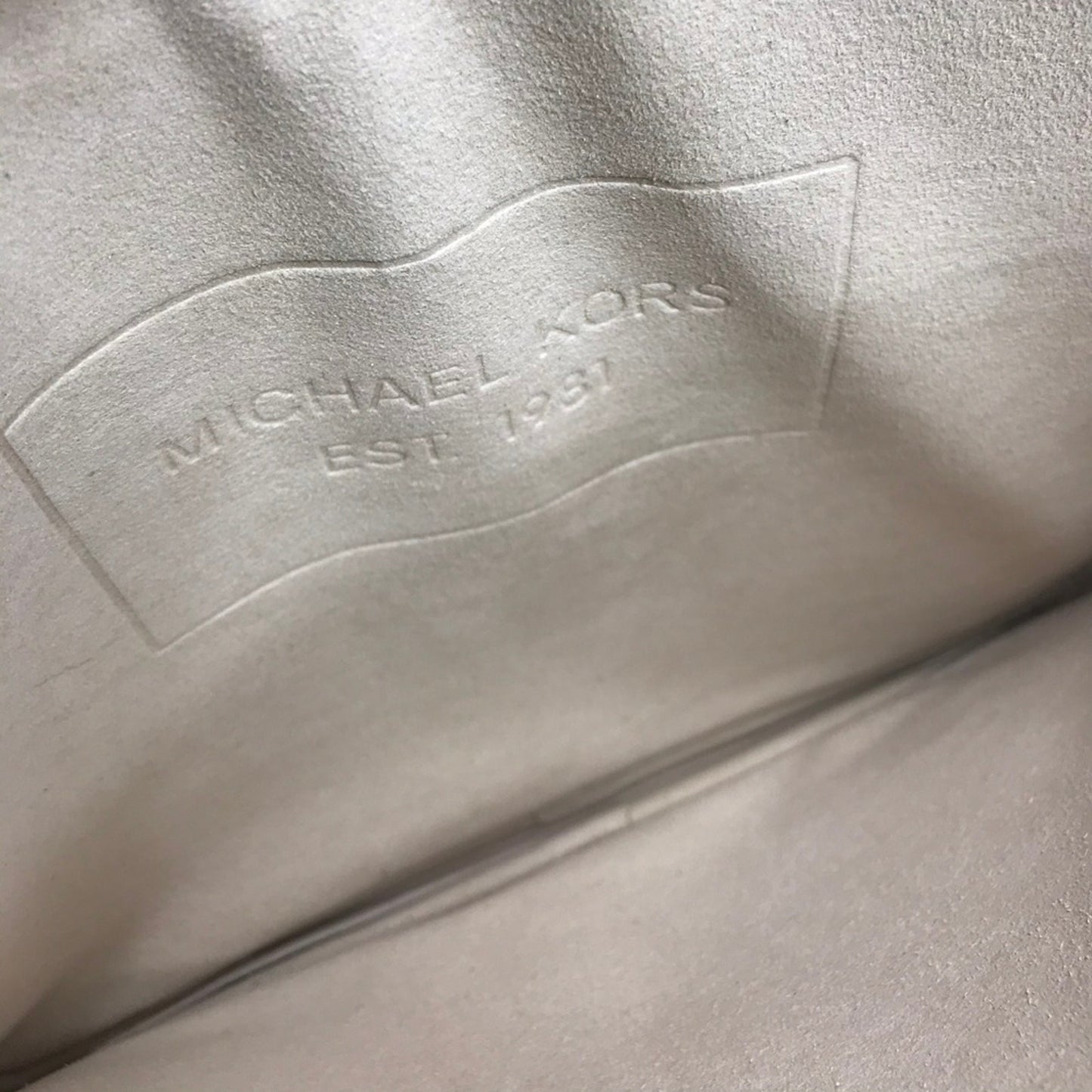 Michael Kors Dark Purple Scuba Tote Bag Over Logo