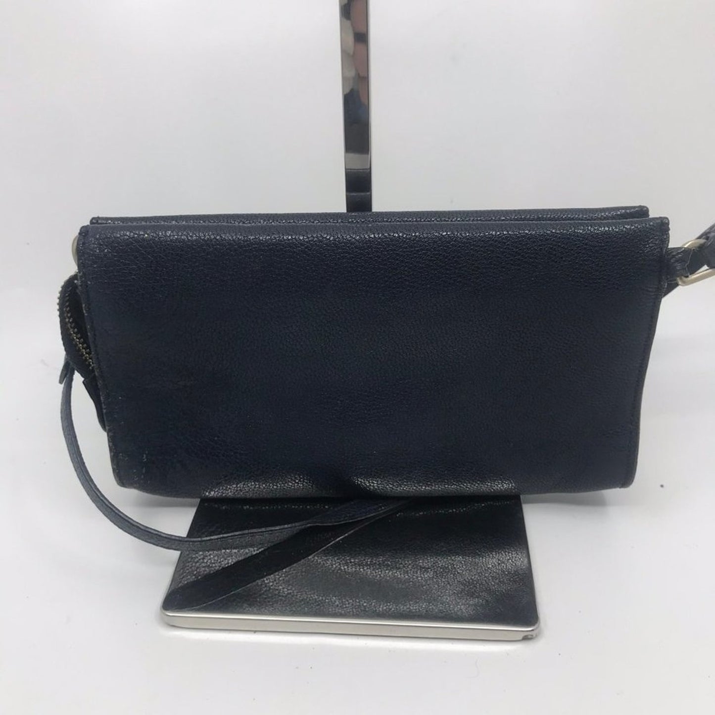 Michael Kors Leather Long Belt Black Wristlet