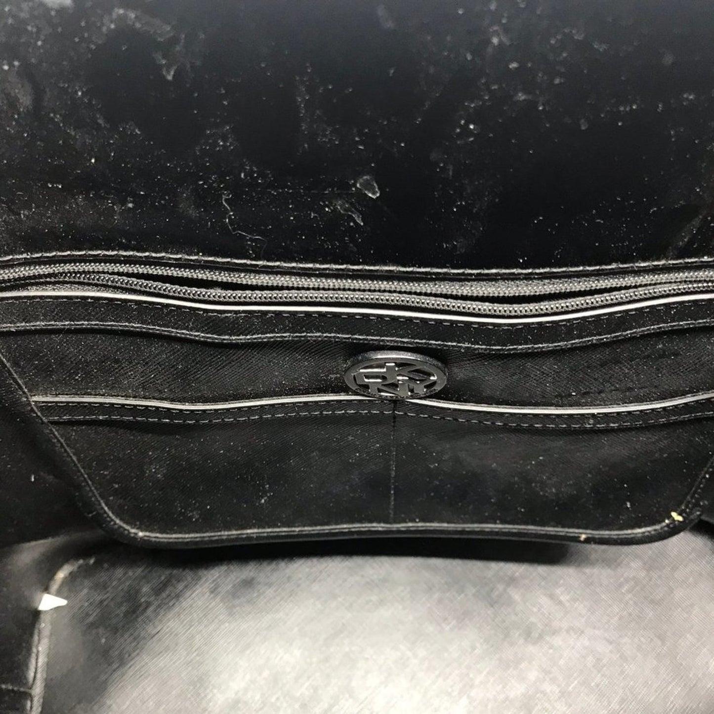 DKNY XL Black Leather Tote Bag