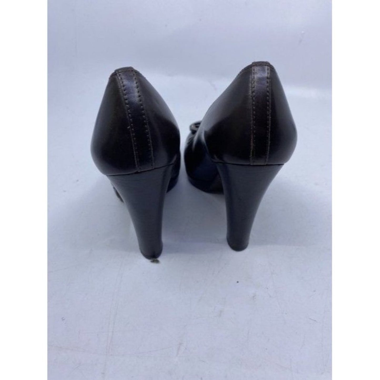 Tory Burch Brown Leather Mid Heel Pumps Size Us