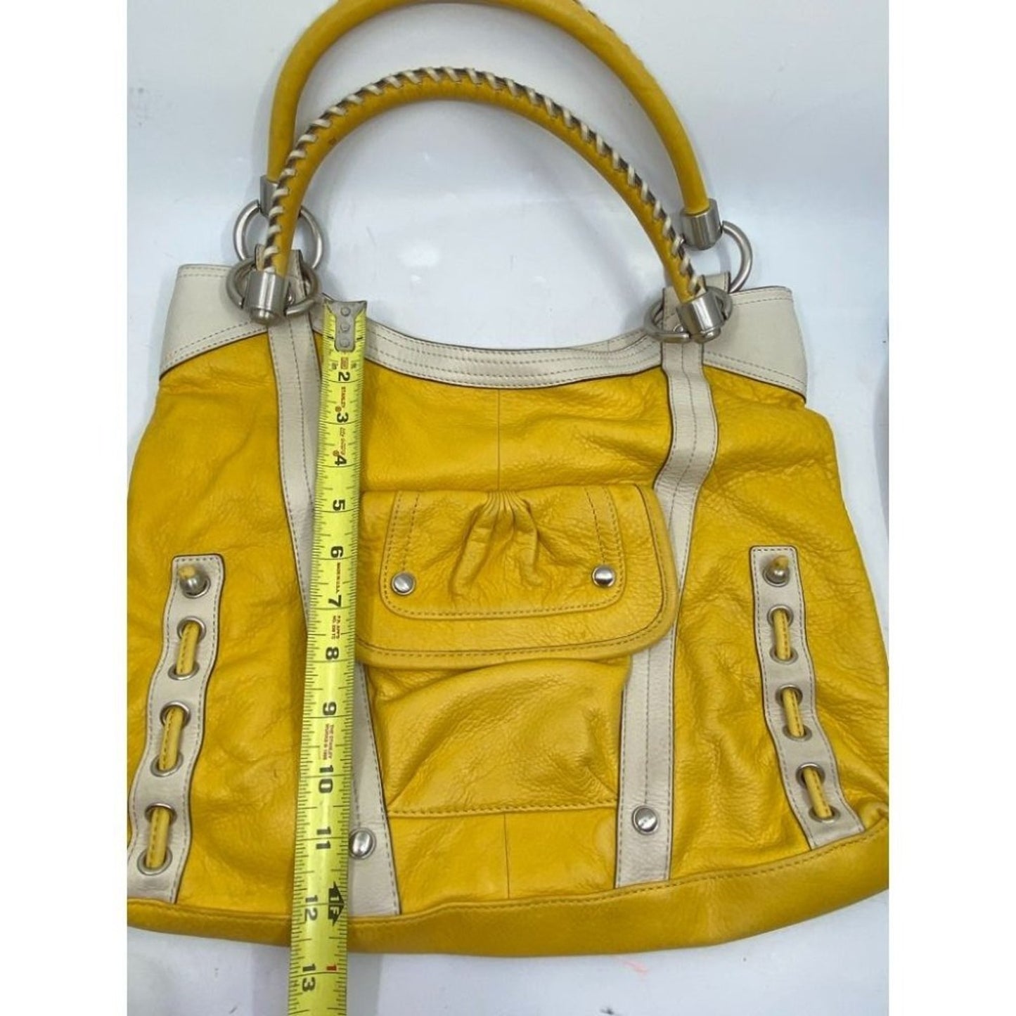 B. makowsky Yellow Leather Shoulder/ Handbag