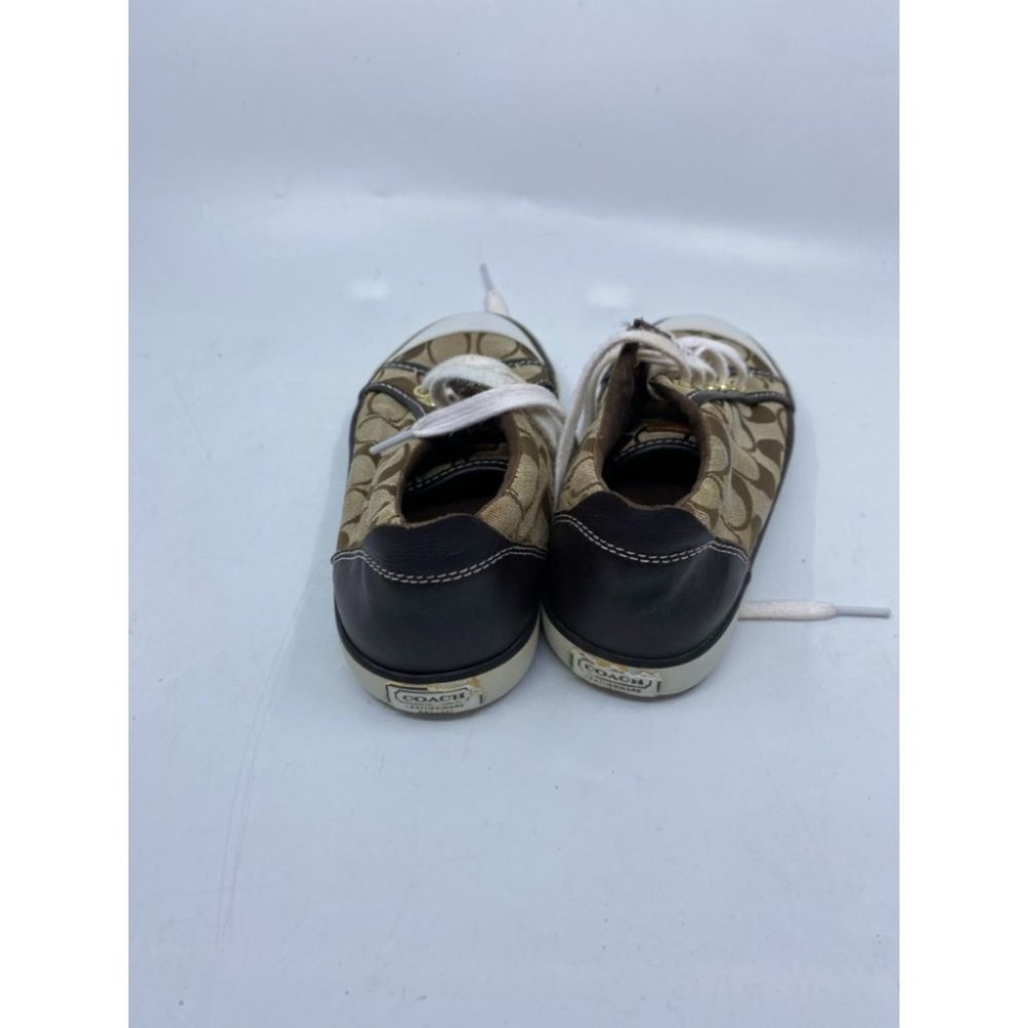 Coach White Tan Women's Sneakers Size 6B