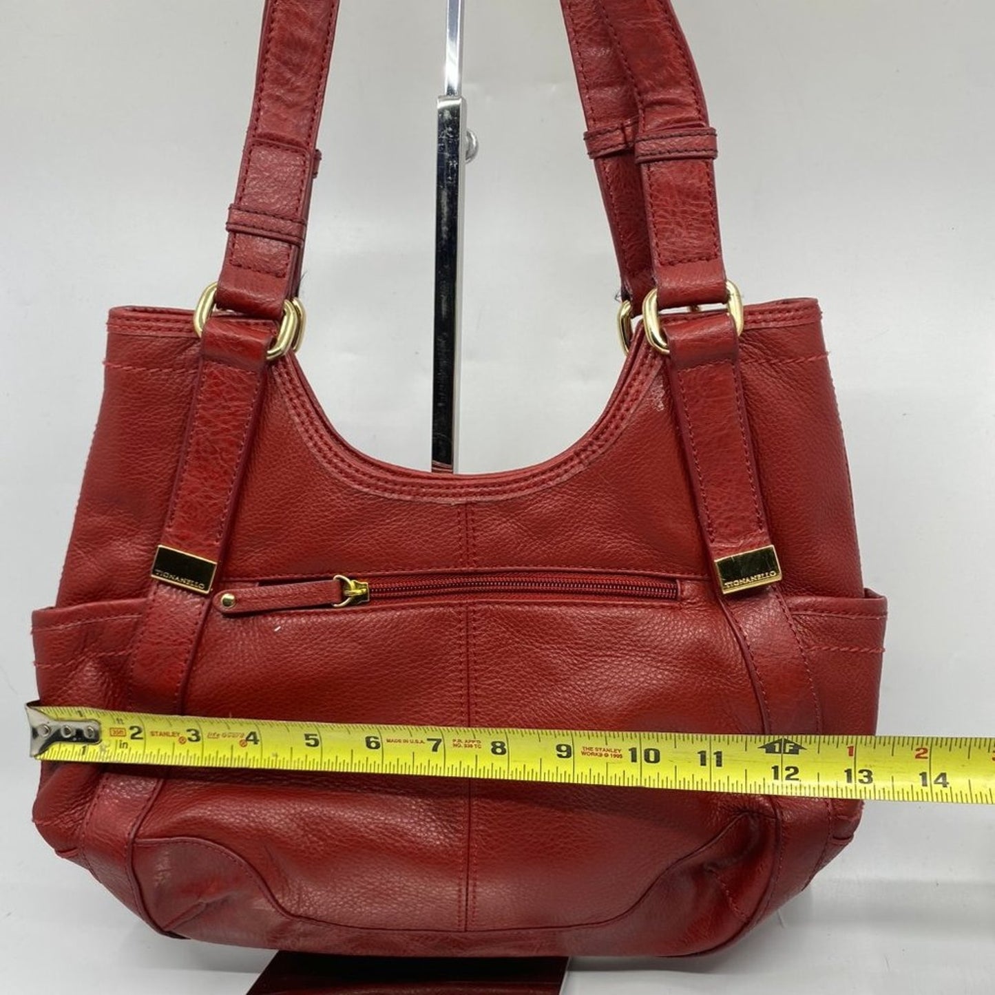 TIGNANELLO Red Leather Shoulder Bag