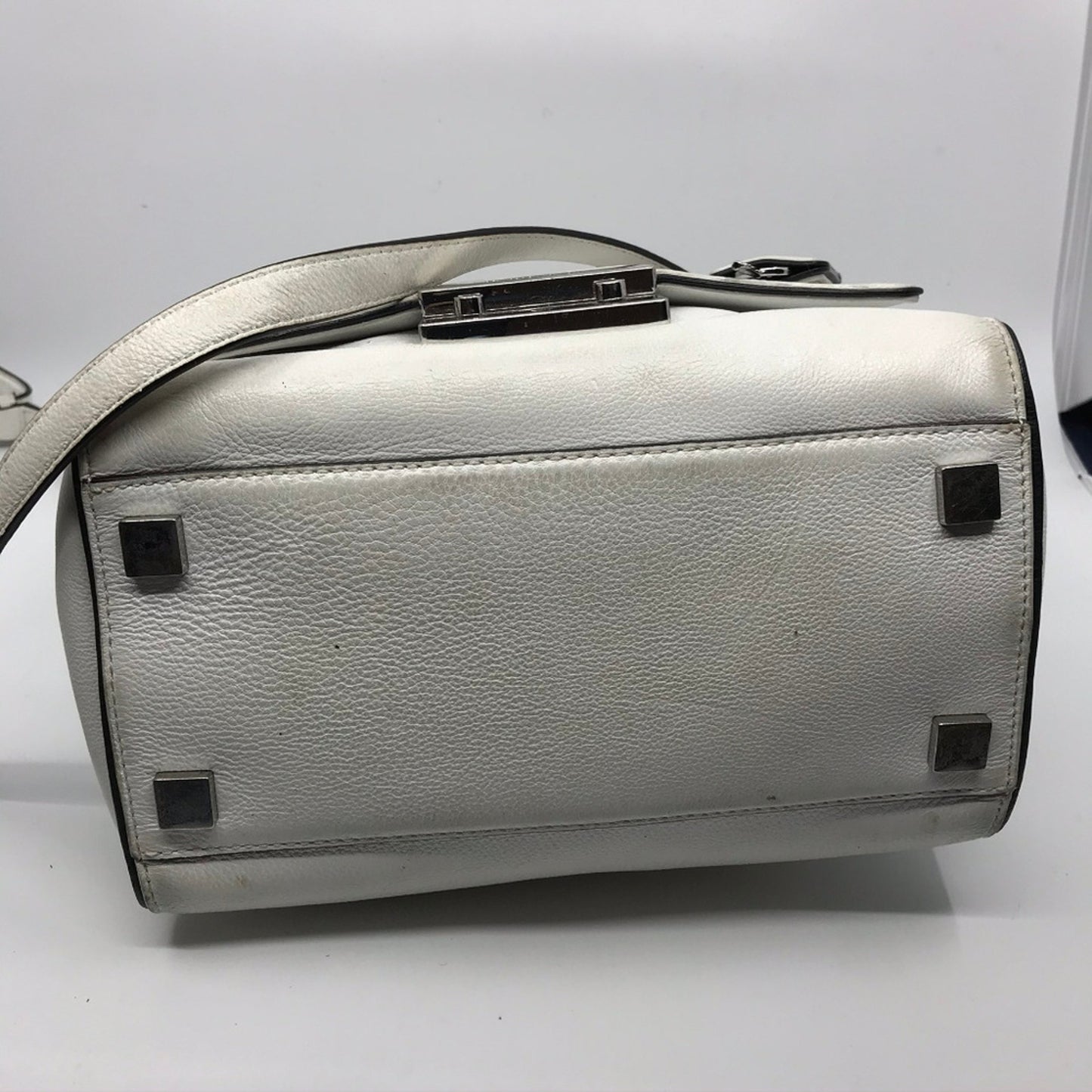 Michael Kors White M Leather Crossbody Bag
