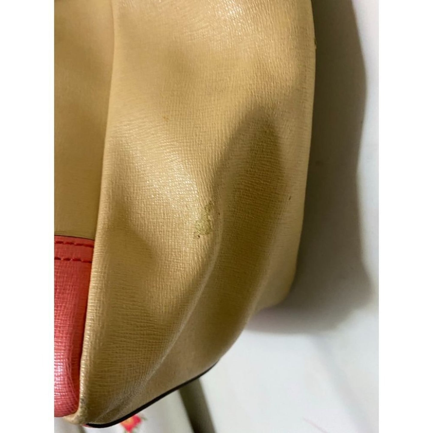 COACH Large Tan Orange Leather Tote/ Shoulder Bag
