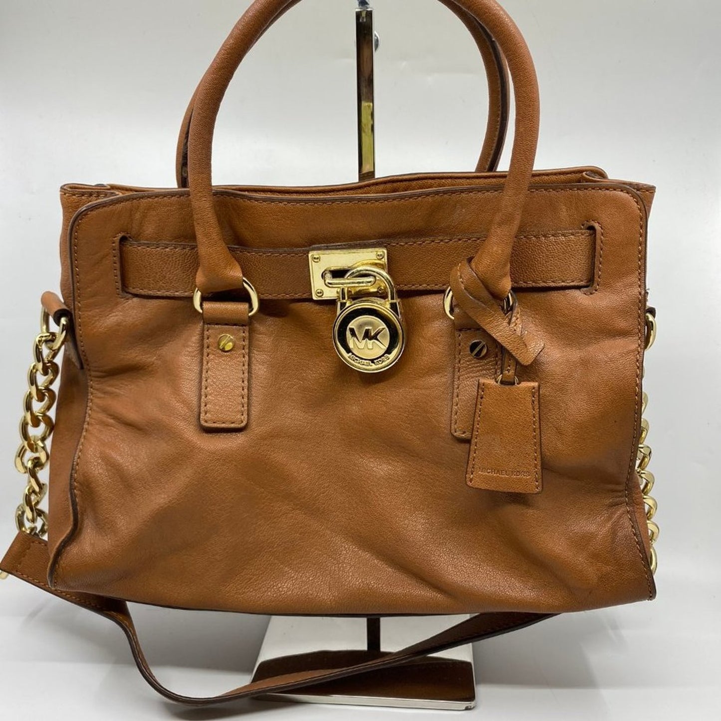 Michael Kors Medium Brown Hamilton Leather Bag