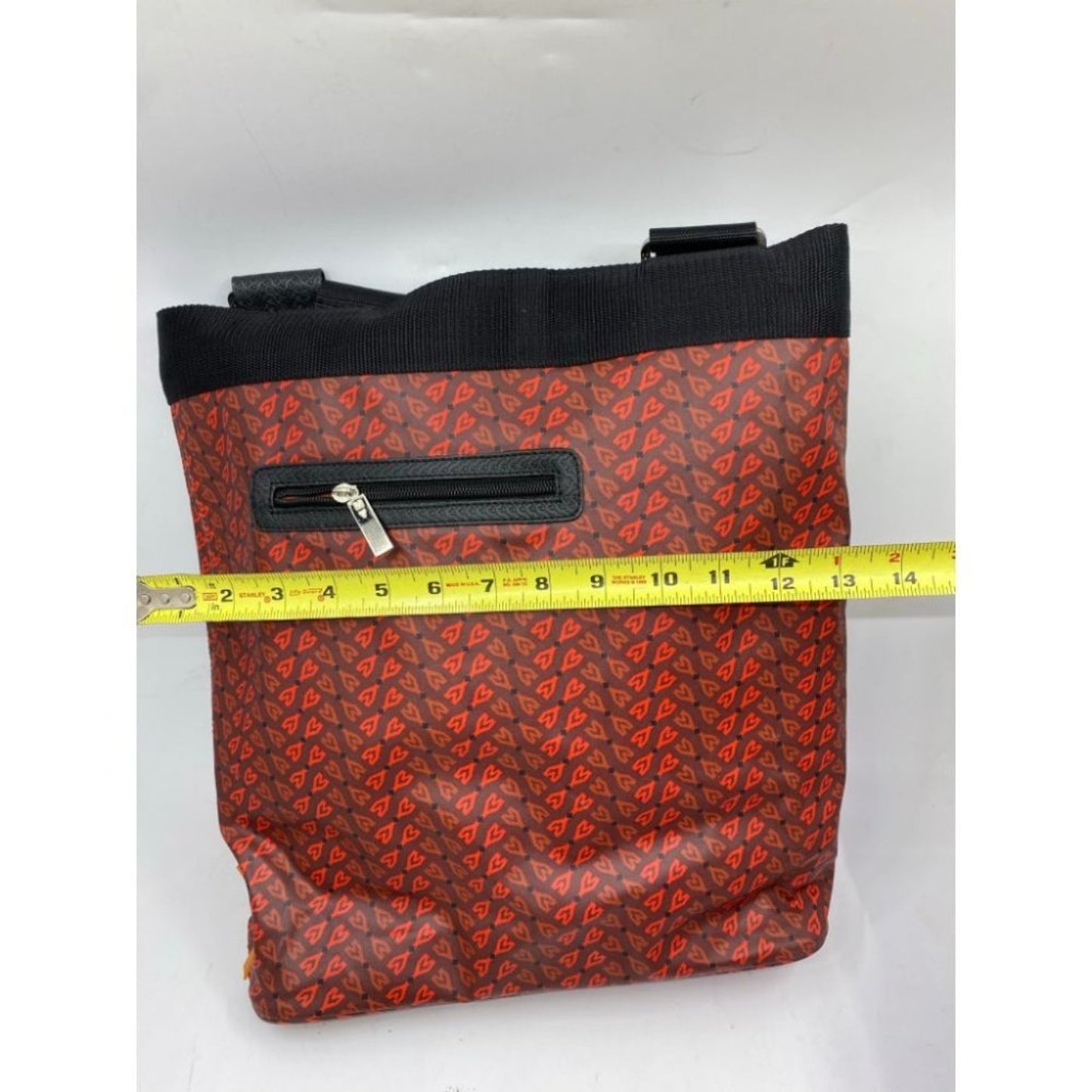 Oilcloth Orange Brown Large Nylon Tote Bag
