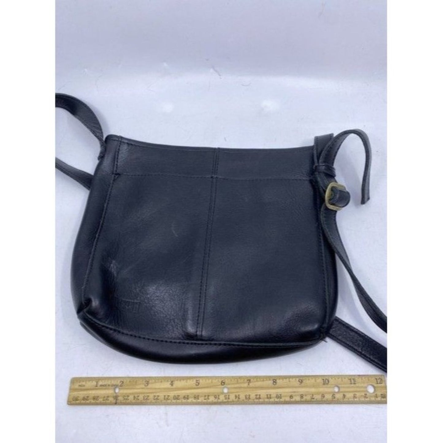 Unbranded Black Leather Cross Body Bag