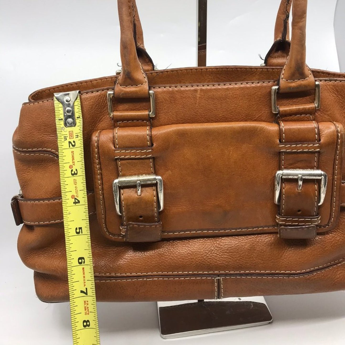 Michael Kors Brown Large PU Leather Shoulder Bag