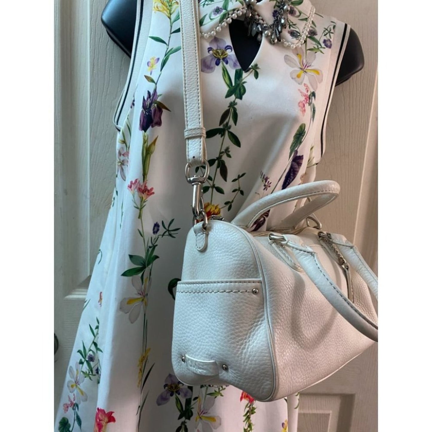 Cole Haan Women's White Leather Crossbody Bag