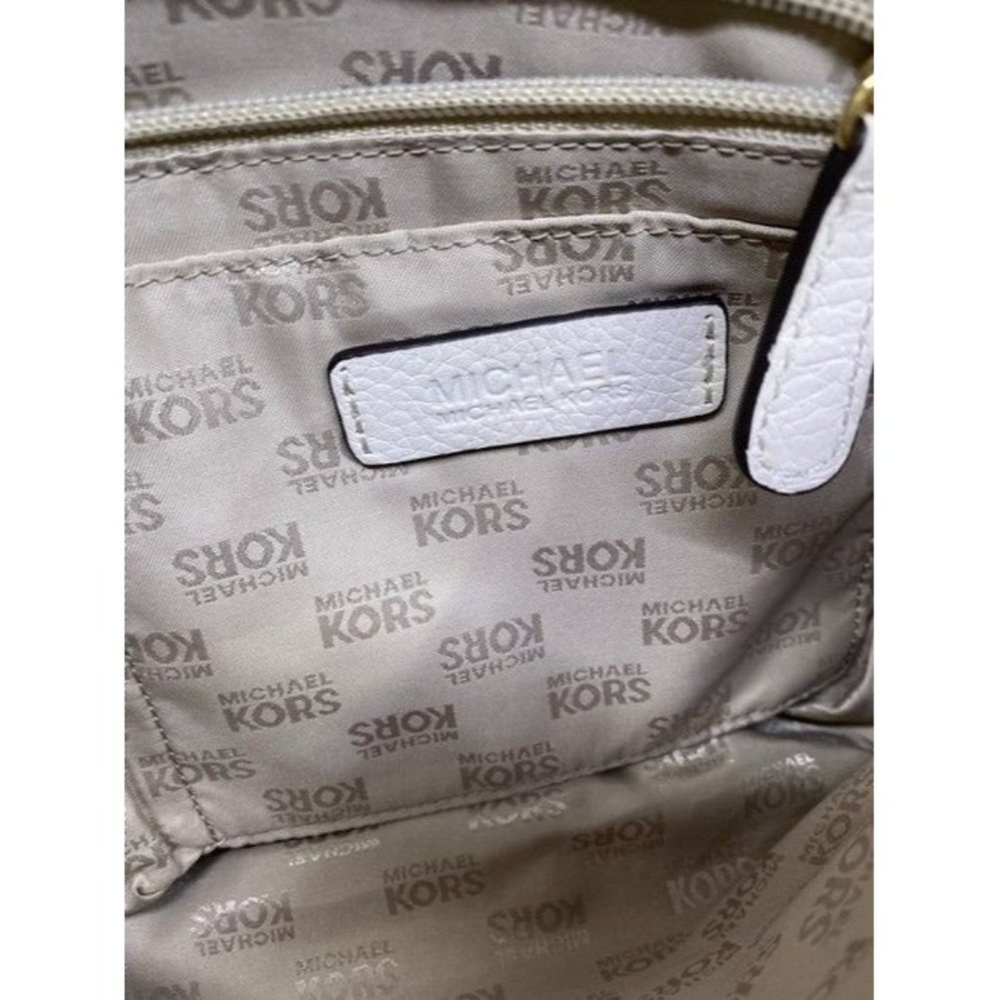 Michael Kors Tassel White Leather Cross Body Bag