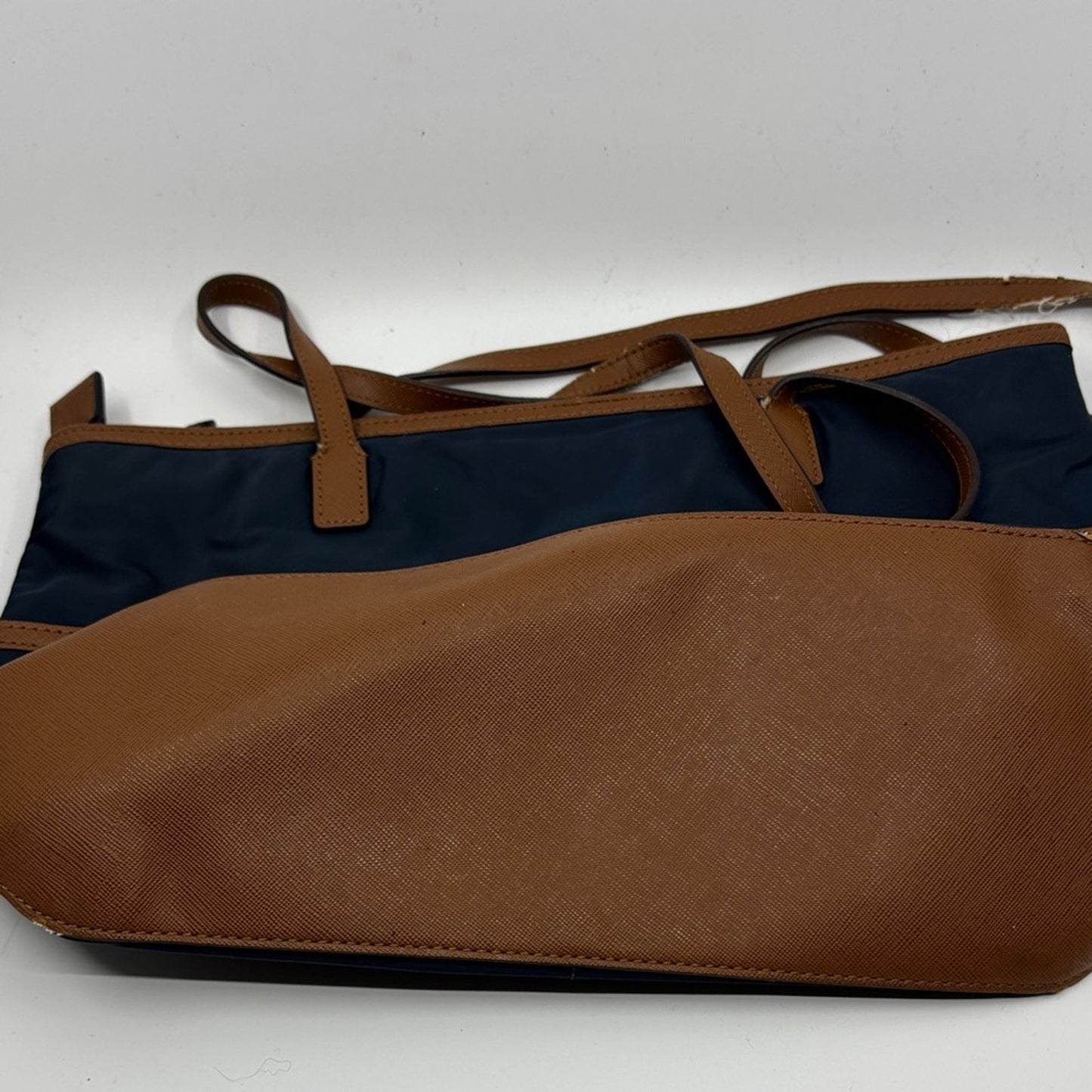 Michael Kors Navy and Tan Shoulder Bag