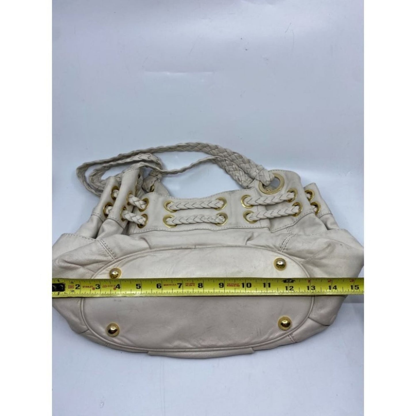 Michael Kors Lamb Leather Cream Shoulder Bag LG/MD