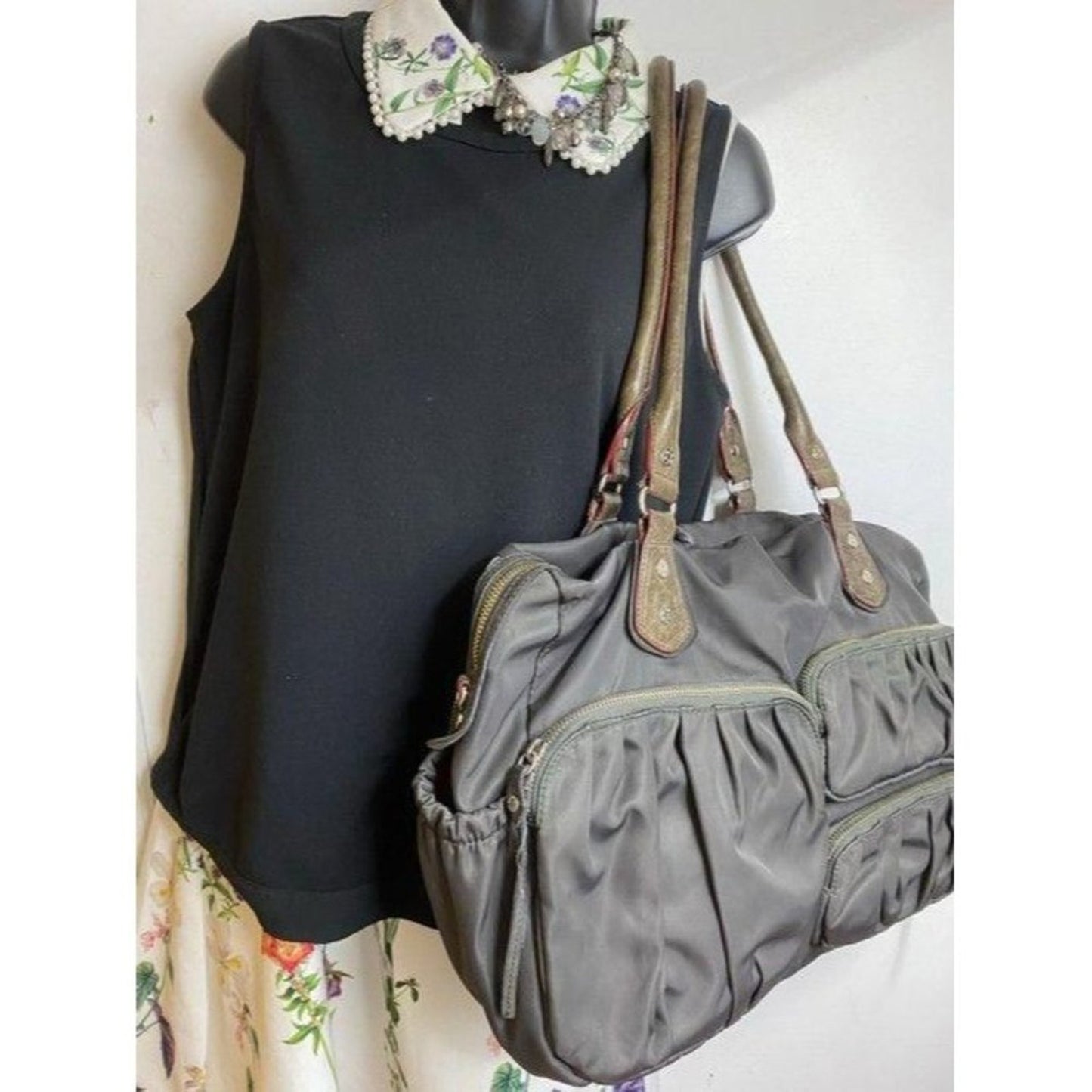 mz wallace bag black fabric tote