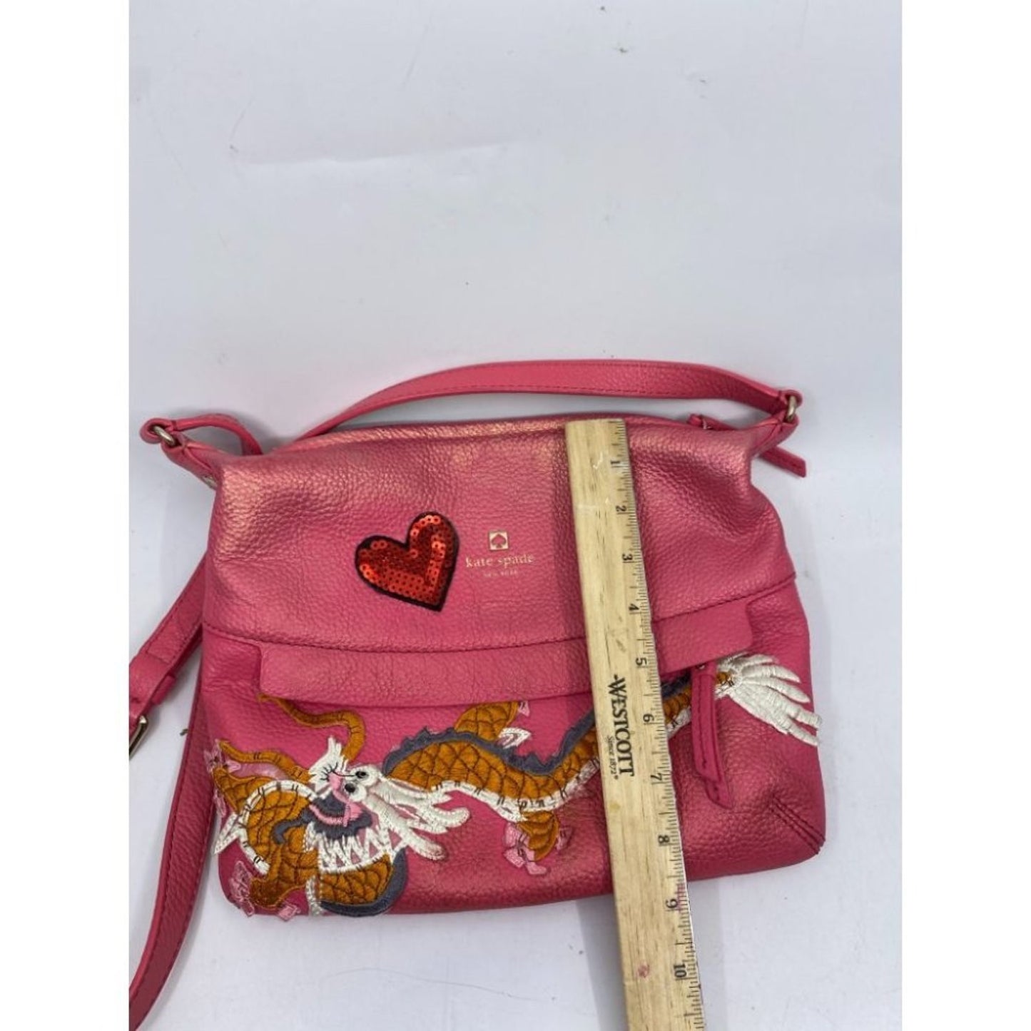 Kate Spade Pink Leather Crossbody With Customized