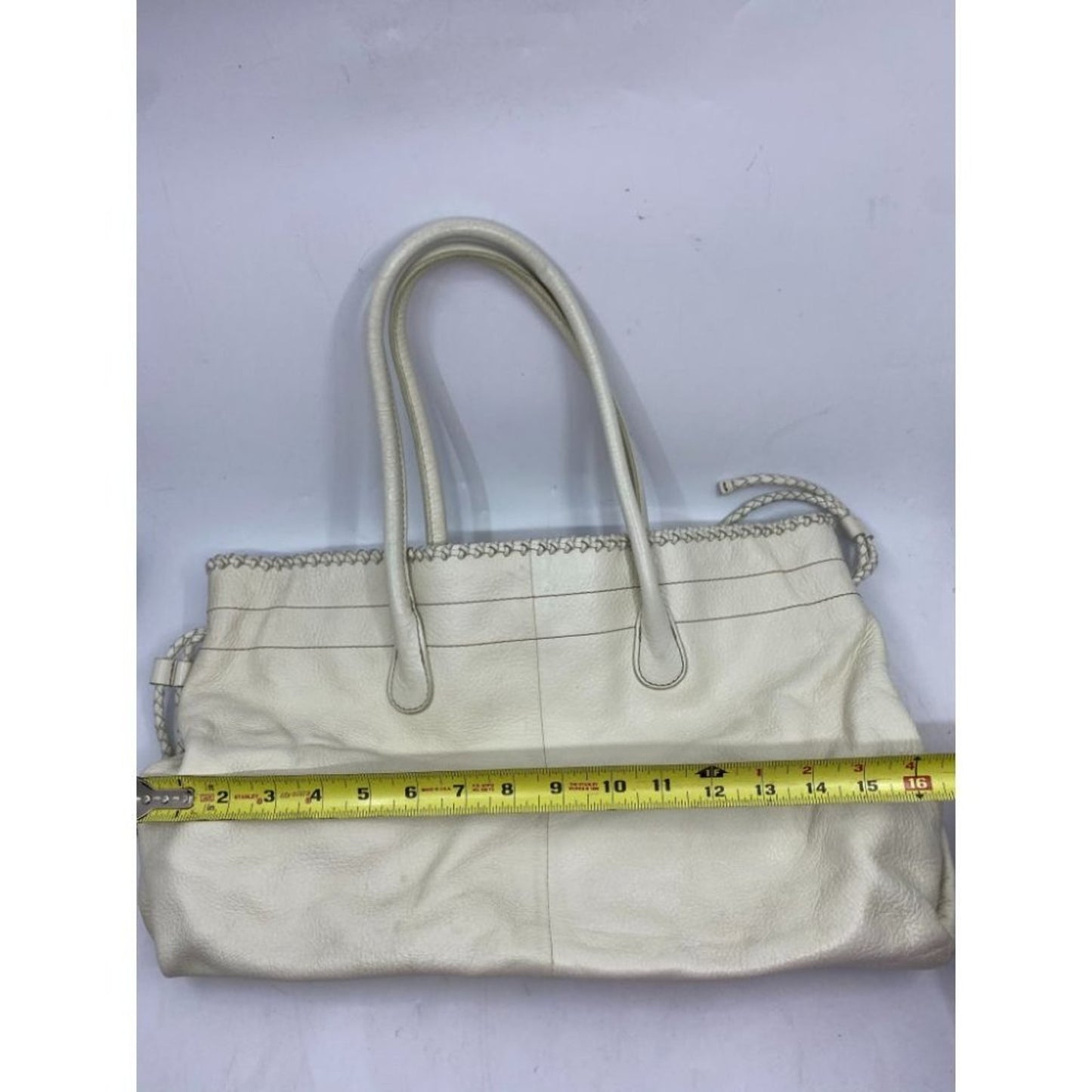 Banana Republic Cream Leather Shoulder Bag