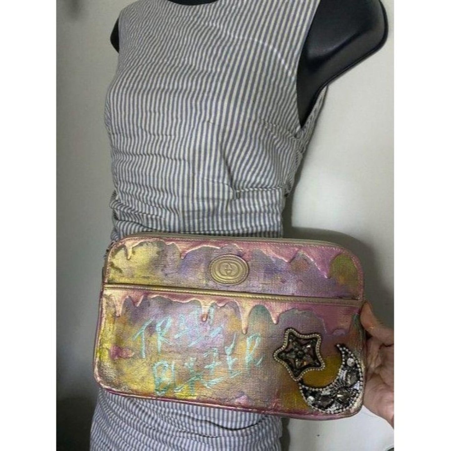 Gucci Purple Pink Gold W Vintage Customized By W S