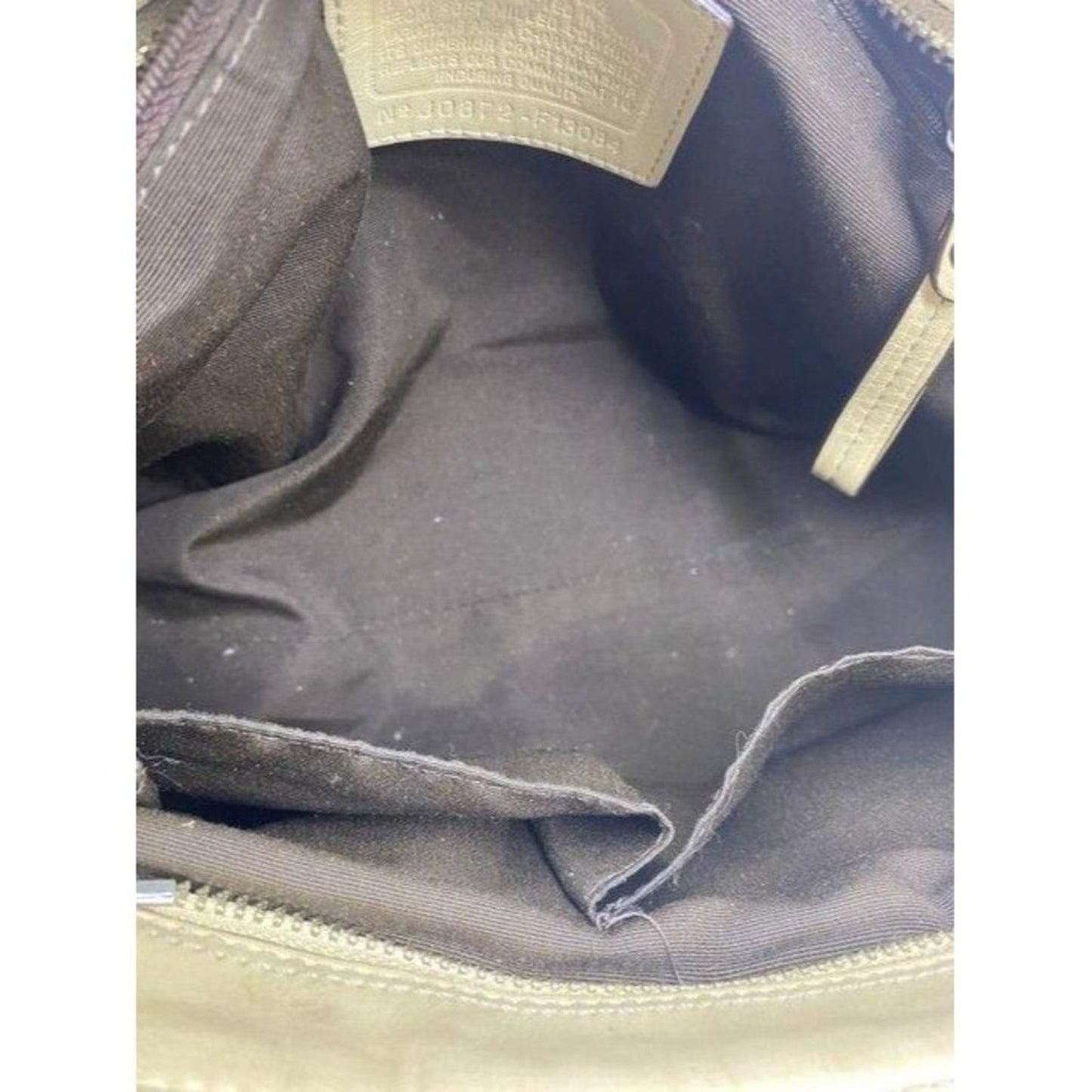 coach medium beige leather shoulder bag