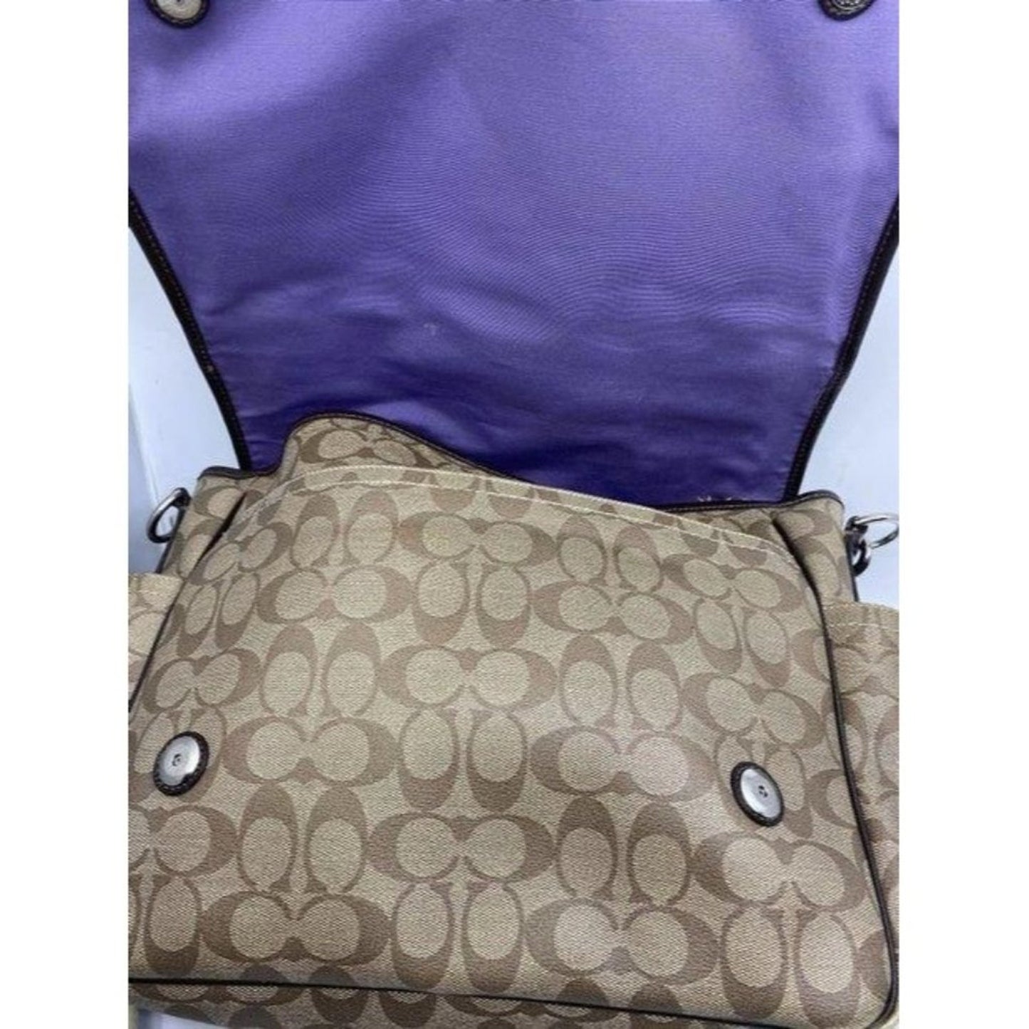 coach tote msrp tan brown coated canvas messenger