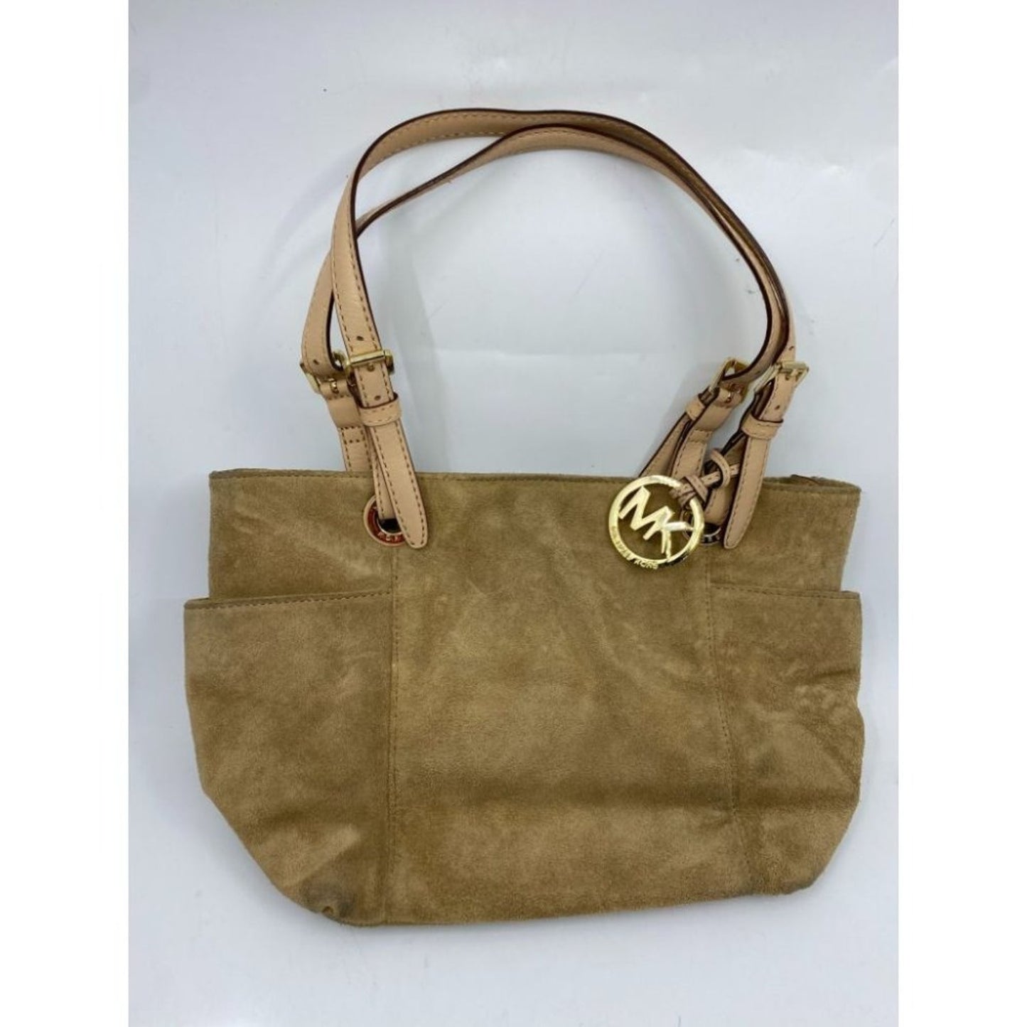 Michael Kors Tan Medium Suede Leather Tote Bag