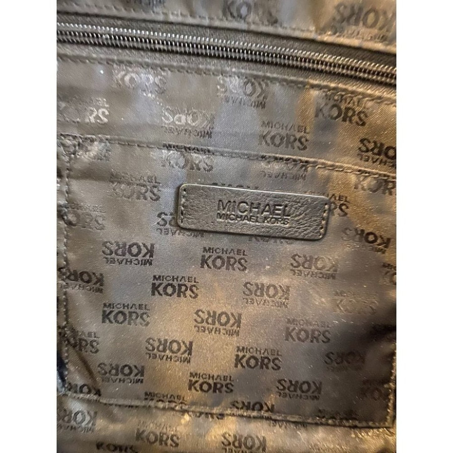 MICHAEL KORS XL All Over Logo Fabric Night Bag