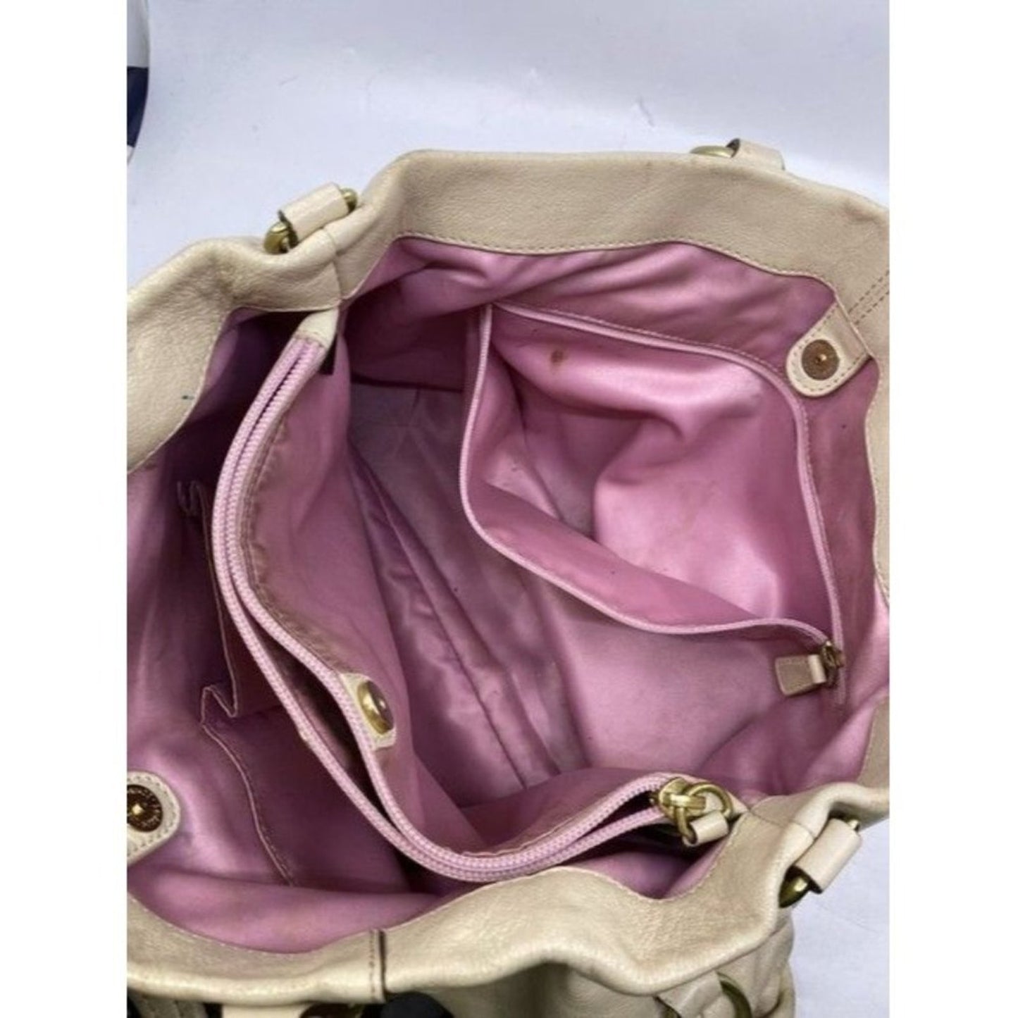 Coach Xl White Leather Shoulder Bag