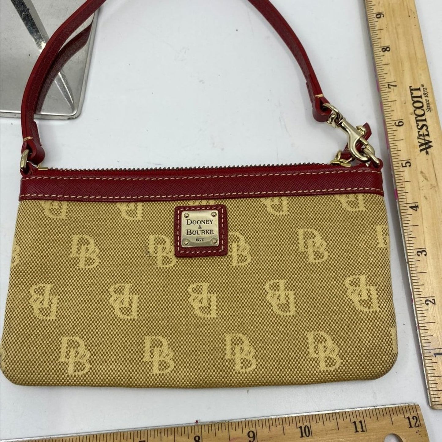 Dooney & Bourke Tan Fabric Wristlet