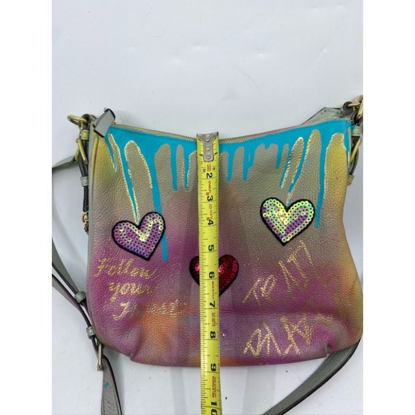KATE Spade Customized Graffiti Blue Purple Yellow