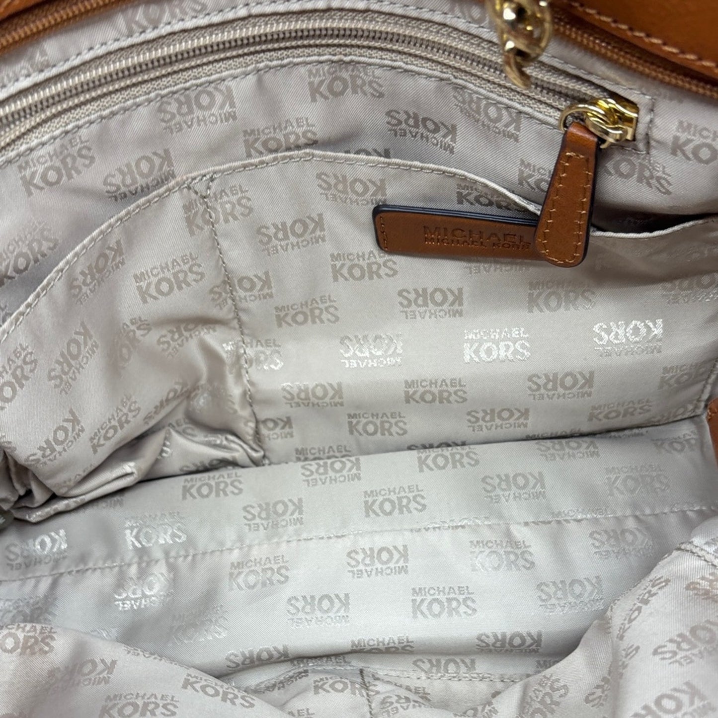 Michael Kors Dark Brown Monogram Shoulder Bag