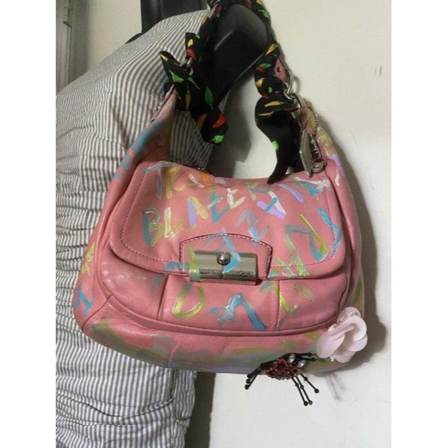 Coach w hand customized by me w applique street ar