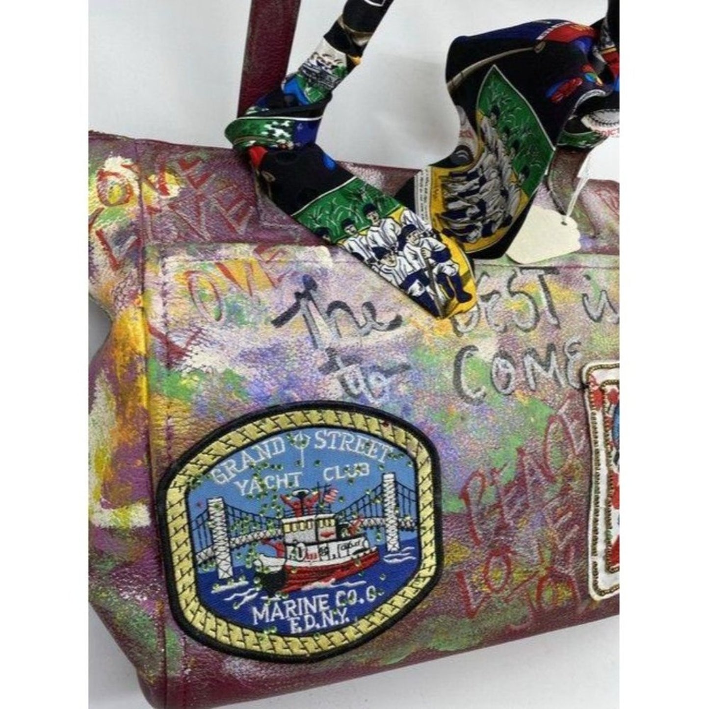 kate spade xl customized artwork and applique mult
