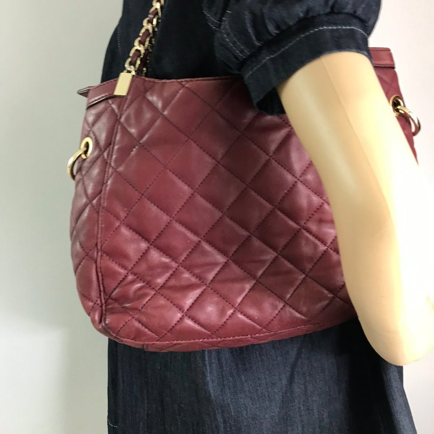 Michael Kors Brown Quilted Leather Shoulder Bag