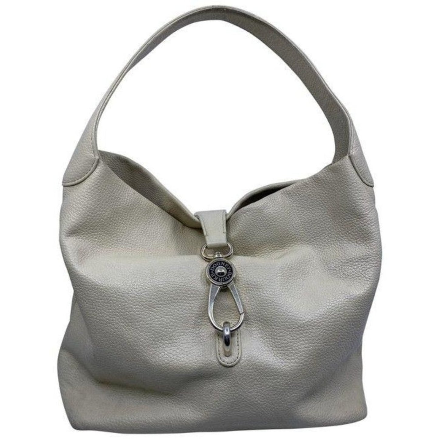 Dooney and Bourke cream leather hobo bag