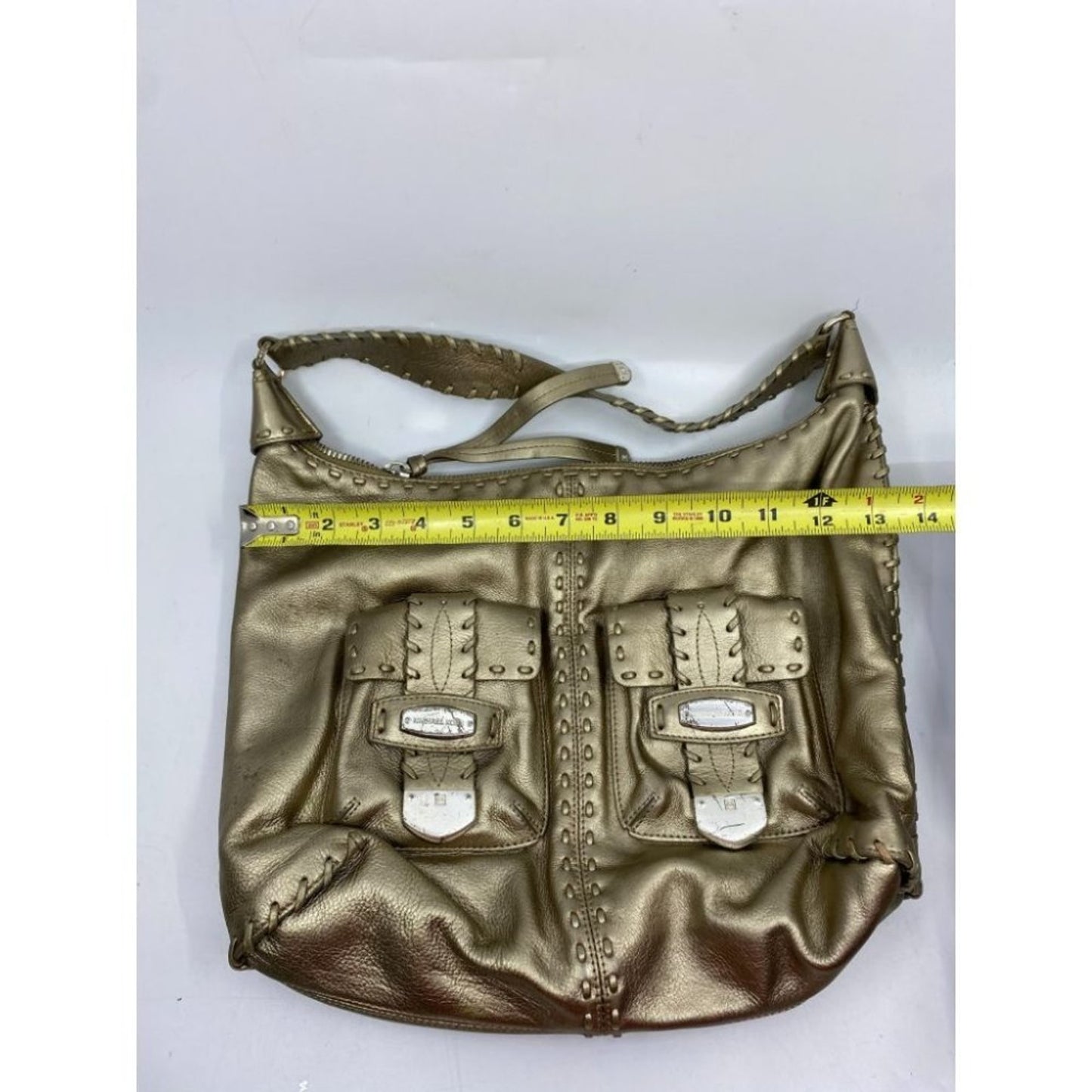 Michael Kors Lamb Leather Gold Shoulder Hand Bag