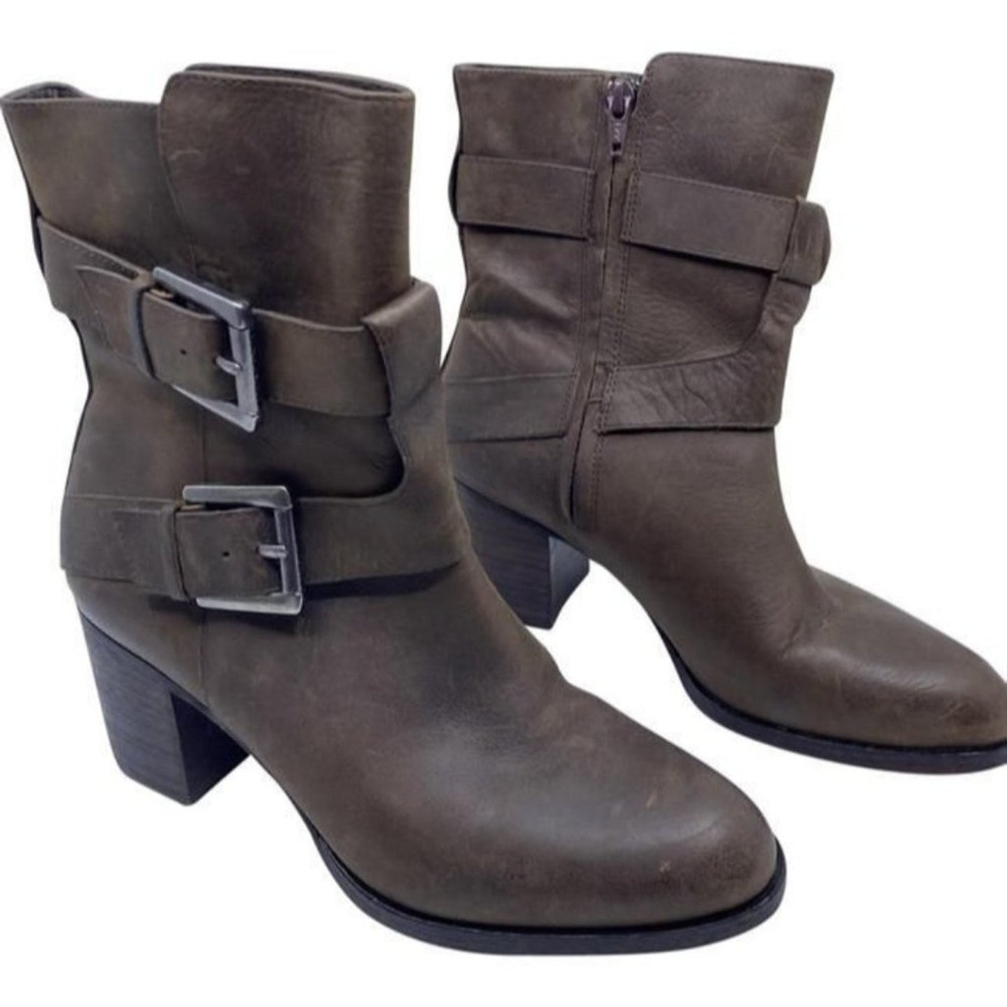 Lauren Ralph Lauren Brown Leather Bootsbooties Size Us