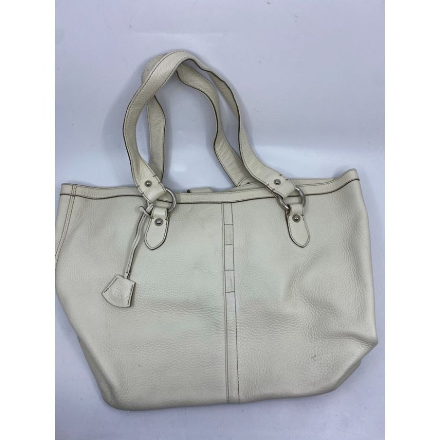 Banana Republic White Large Leather Tote Bag