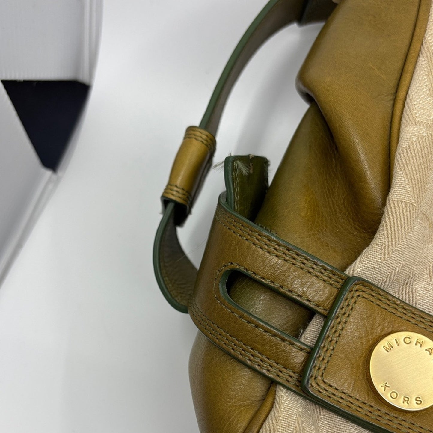 Michael Kors Tan and Brown Shoulder Bag