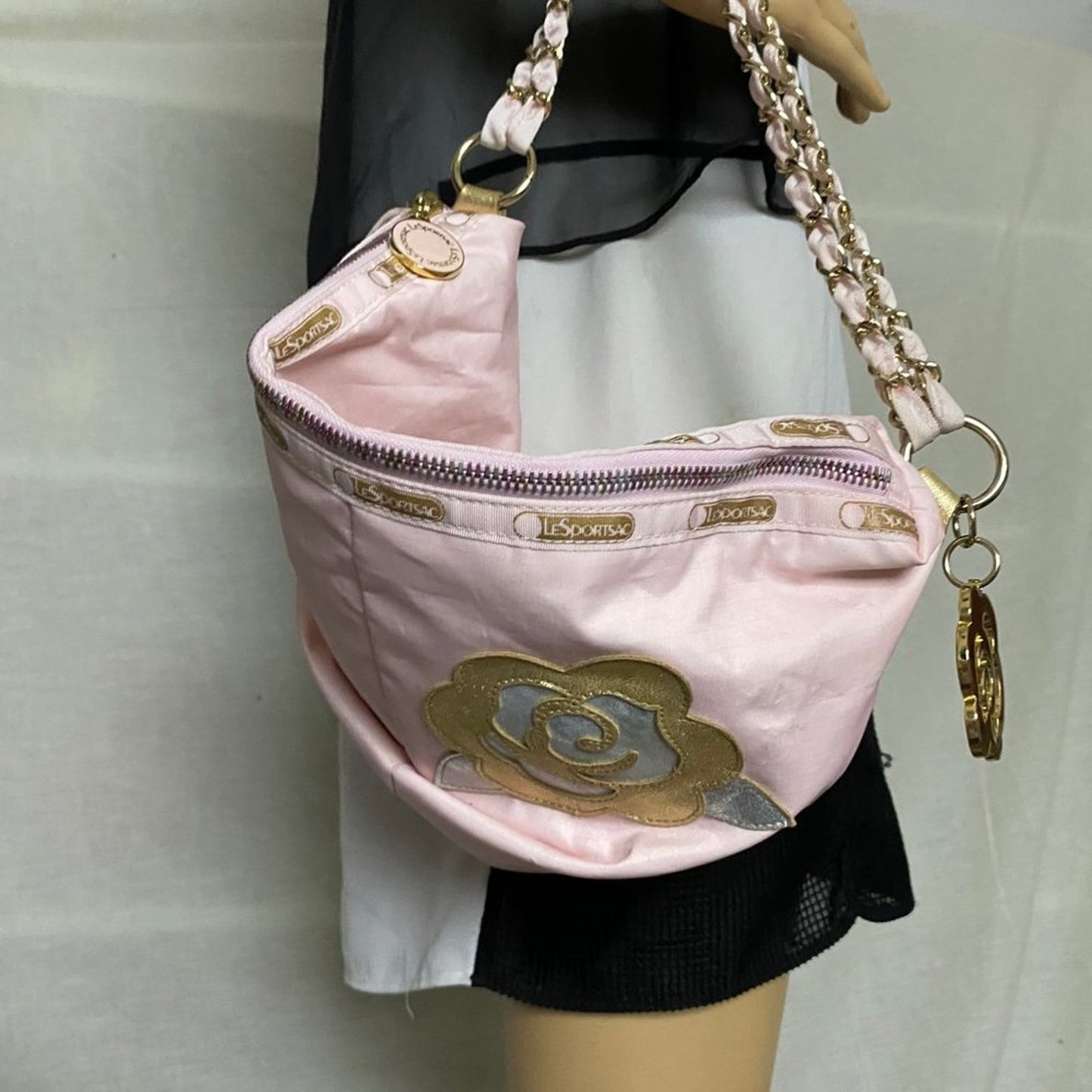 LeSportsac Baby Pink Nylon Shoulder Bag