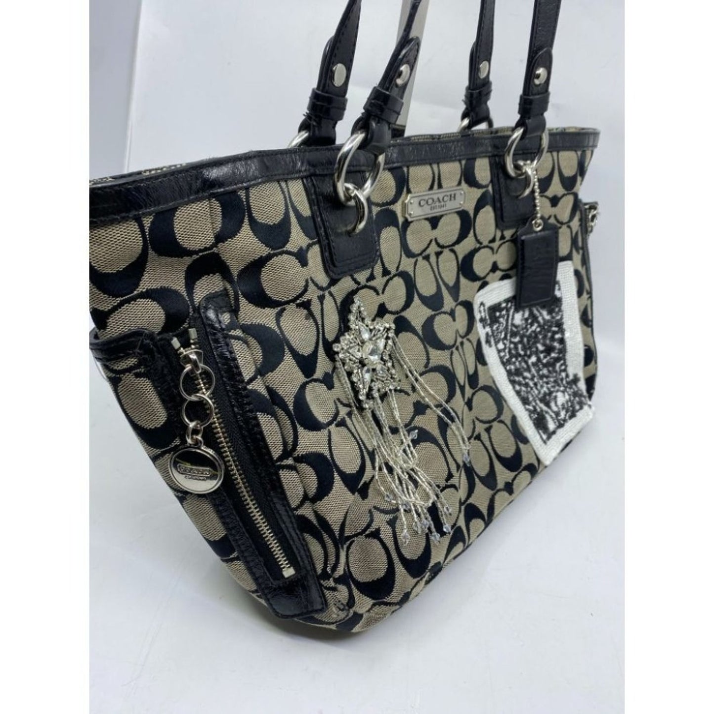 Coach Black Tote Bag Customized W/ embellishments4