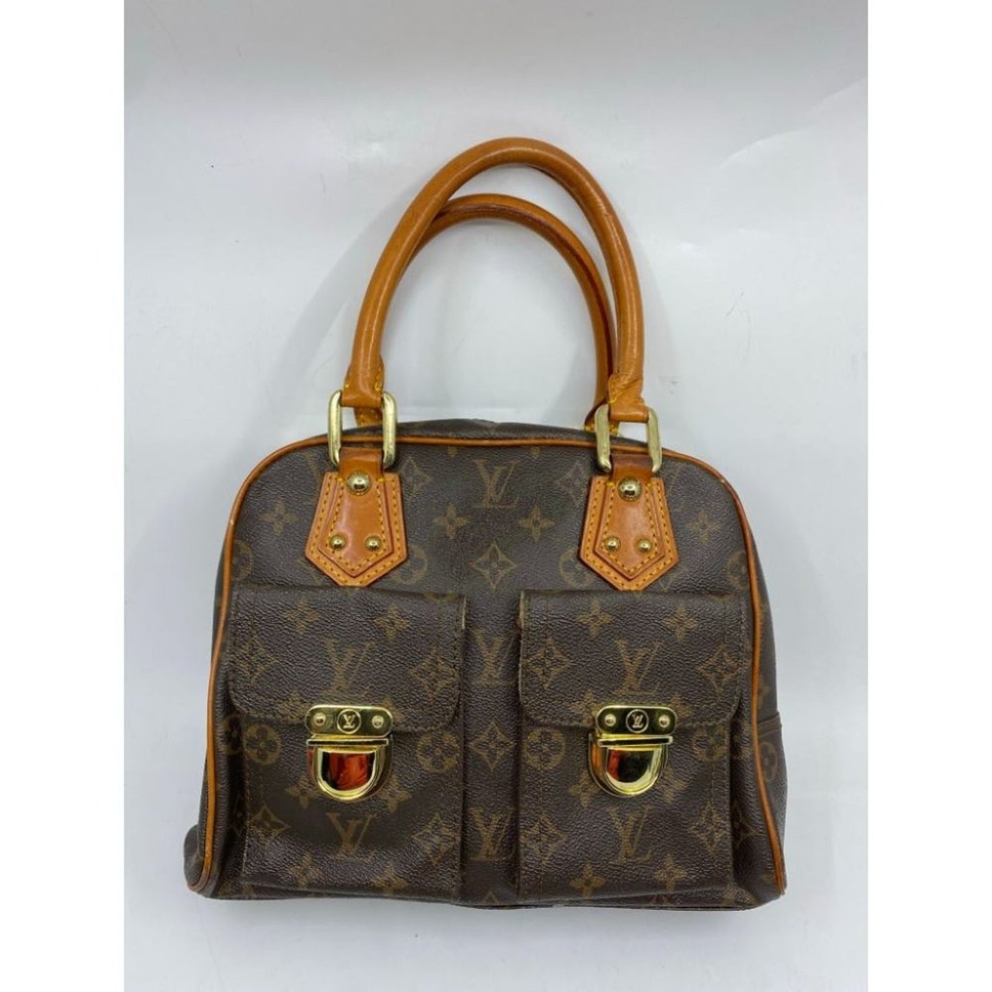 Louis Vuitton Manhattan PM Brown Tote Handbag