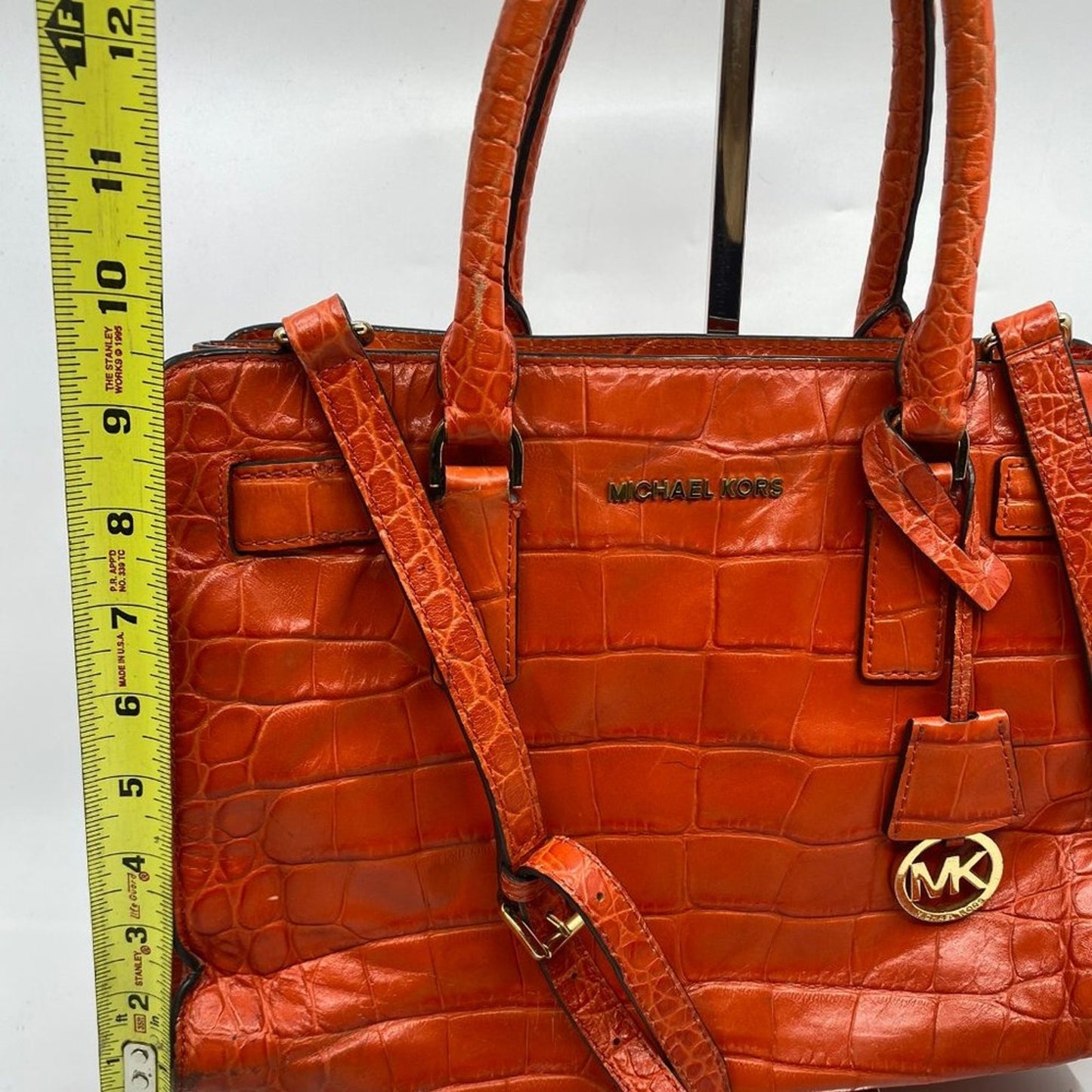 Michael Kors L Orange Leather Crossbody/Handbag