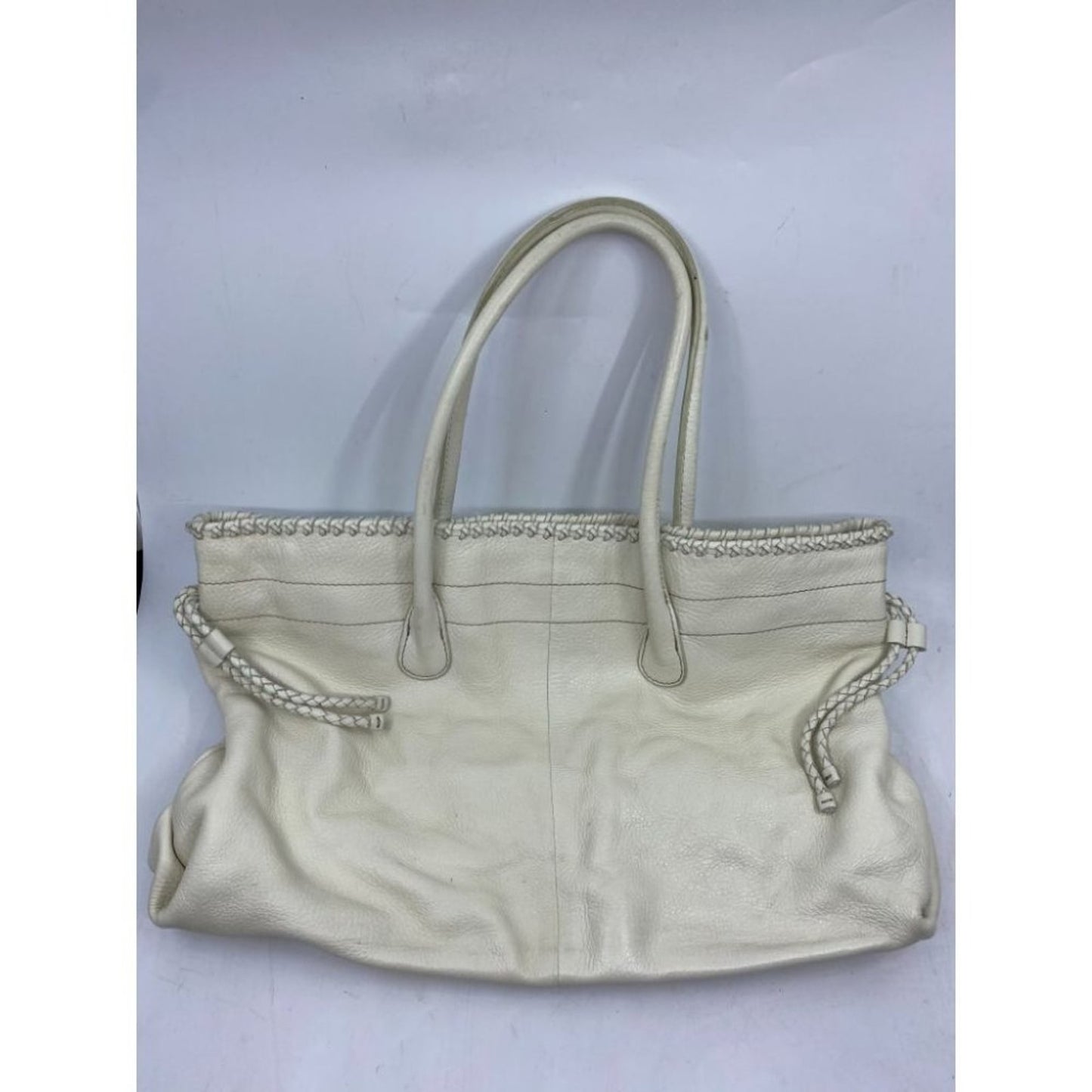 Banana Republic Cream Leather Shoulder Bag