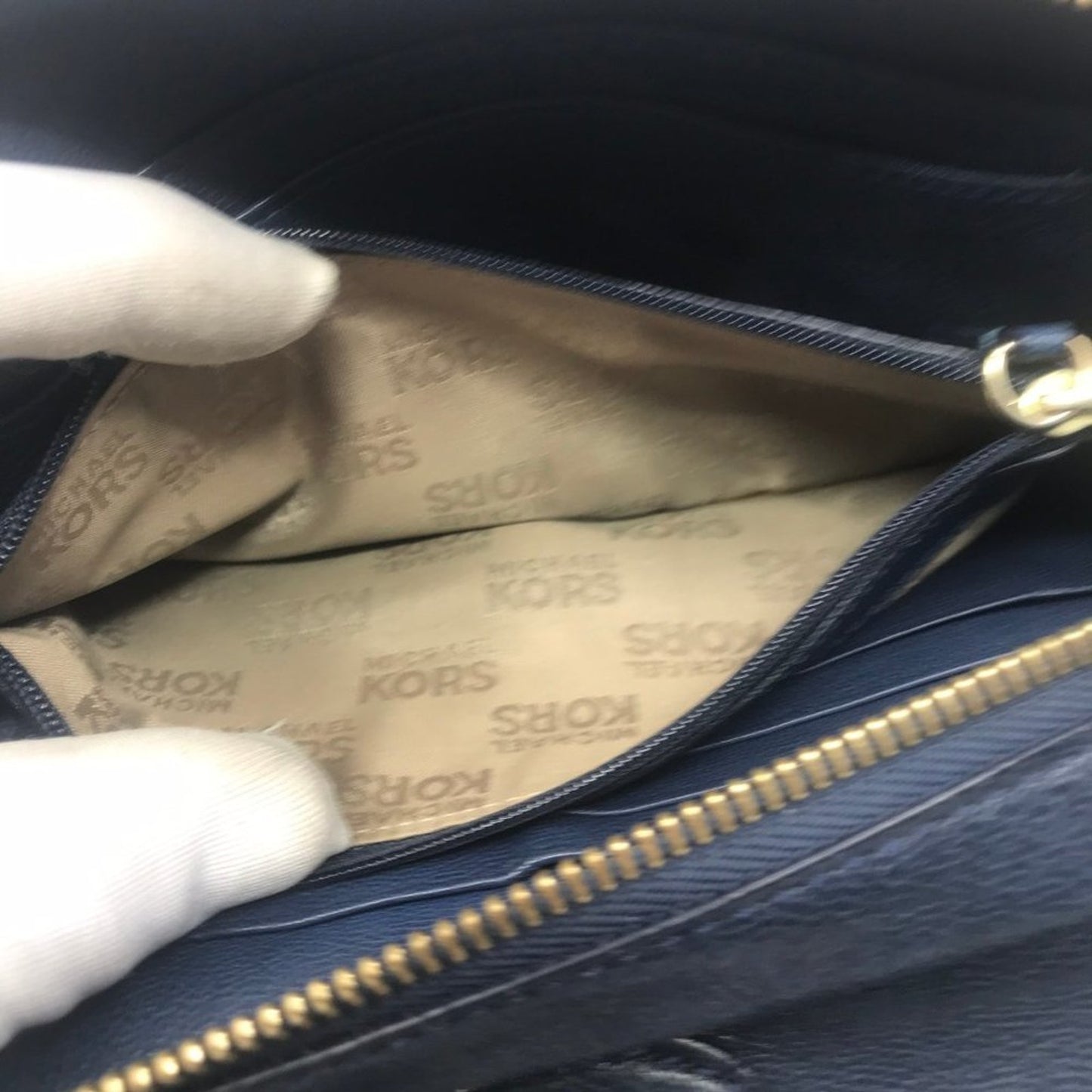 Michael Kors Leather Long Belt Black Wristlet