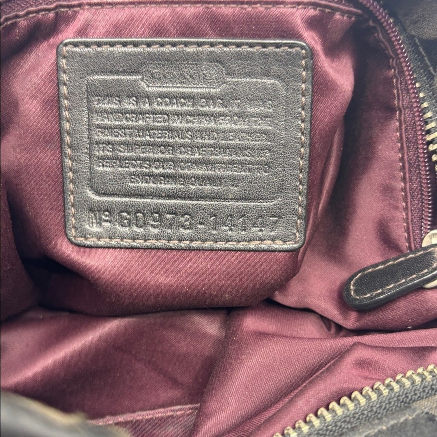 Coach Black Signature Shoulder Bag