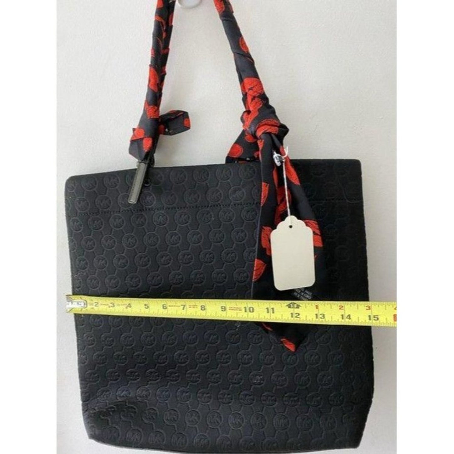 michael kors w customized w tie sash black tote