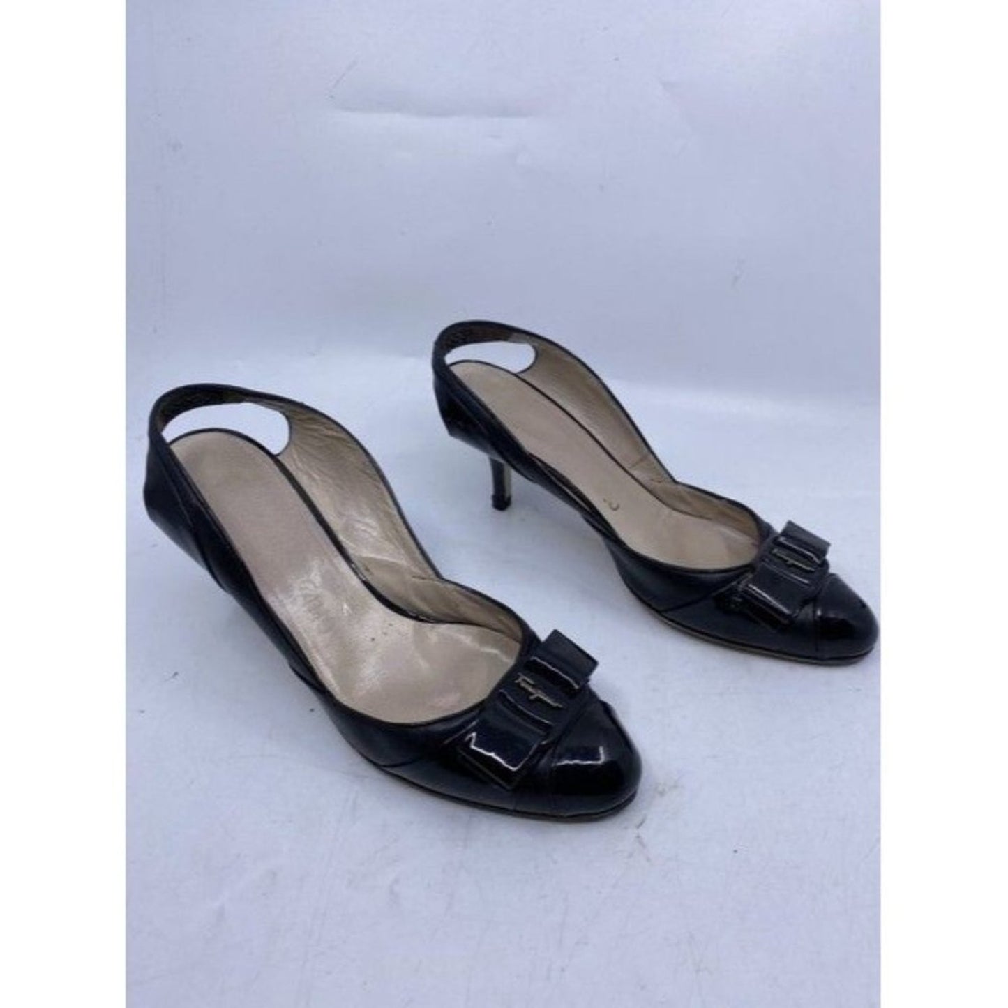 Salvatore Ferragamo Black Mara Bow Pumps Size Us