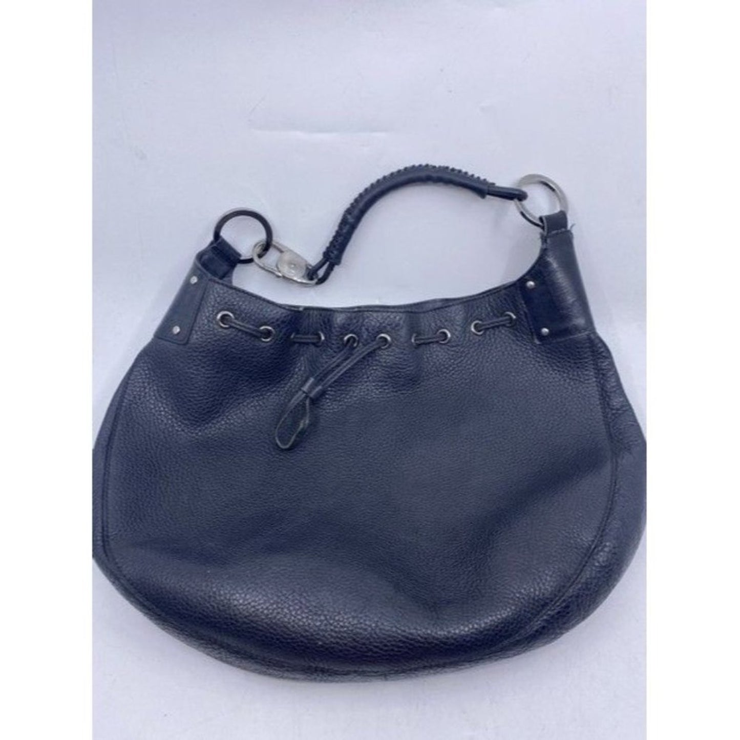 Gucci Hobo Vintage Drawstring Black Calfskin Backpack