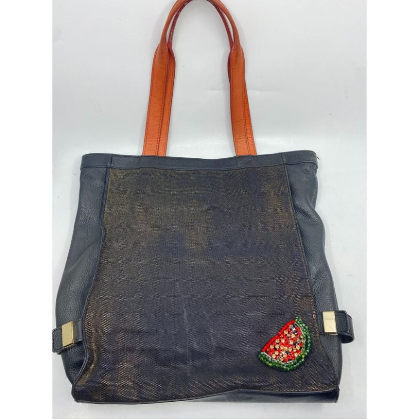 Botkier w/Customized Appliqués Large Gray Tan Tote